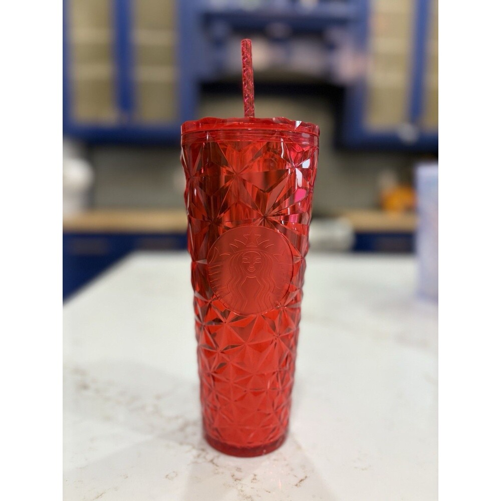 Starbucks 2023 Red Diamond Prism Crystal Venti 24oz Tumbler